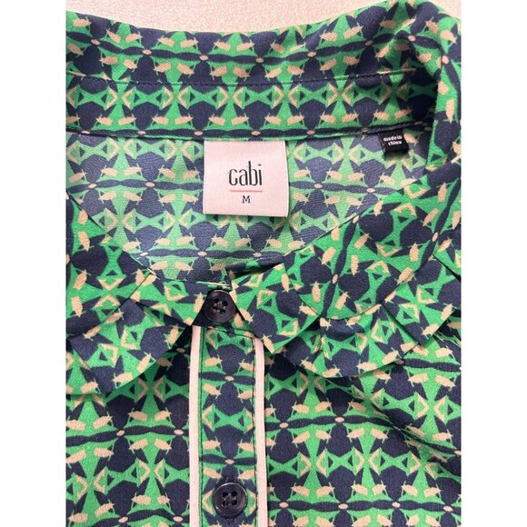 CAbi Bronco Patchwork Floral Blouse Style 5520 Medium - Picture 6 of 8